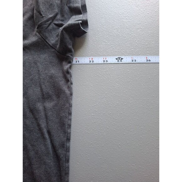 Calvin Klein Mens V Neck T Shirt L Dark Gray Plain Grunge Streetwear Goth - Picture 6 of 7